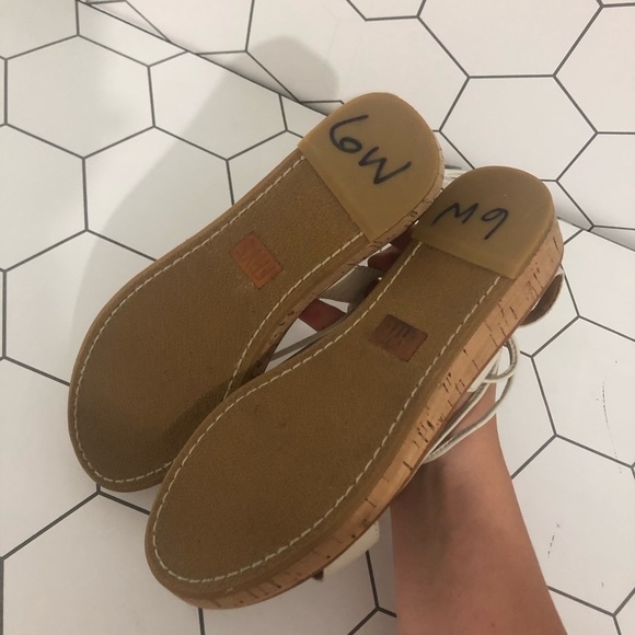 Frye Miranda White Gladiator Ankle Lace up Sandals SIZE 5.5 - Picture 5 of 9